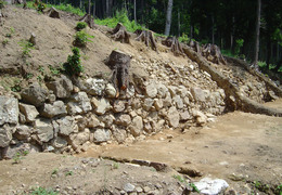 城主居館跡の石垣